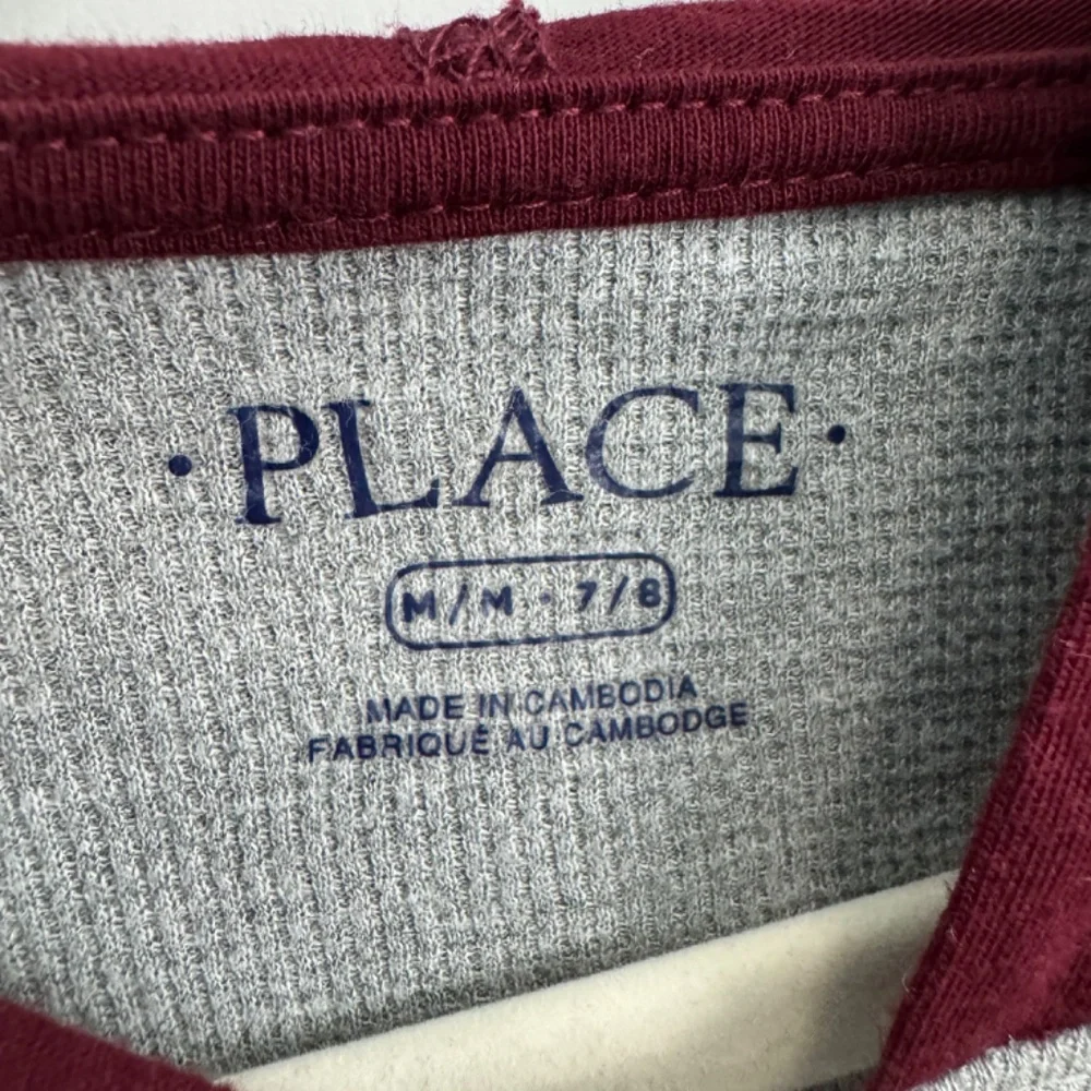 The Children’s Place Boy’s Size Medium 7/8 Gray Waffle Knit Hooded Casual Top